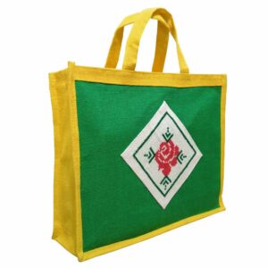 Hand Embroidered Yellow-Green